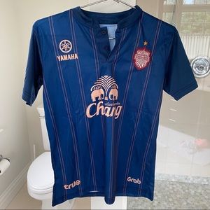 Soccer collared blue jersey